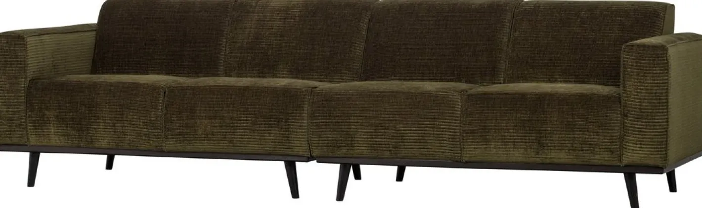 New WOOOD Statement Rib 4-zitsbank Warm Green