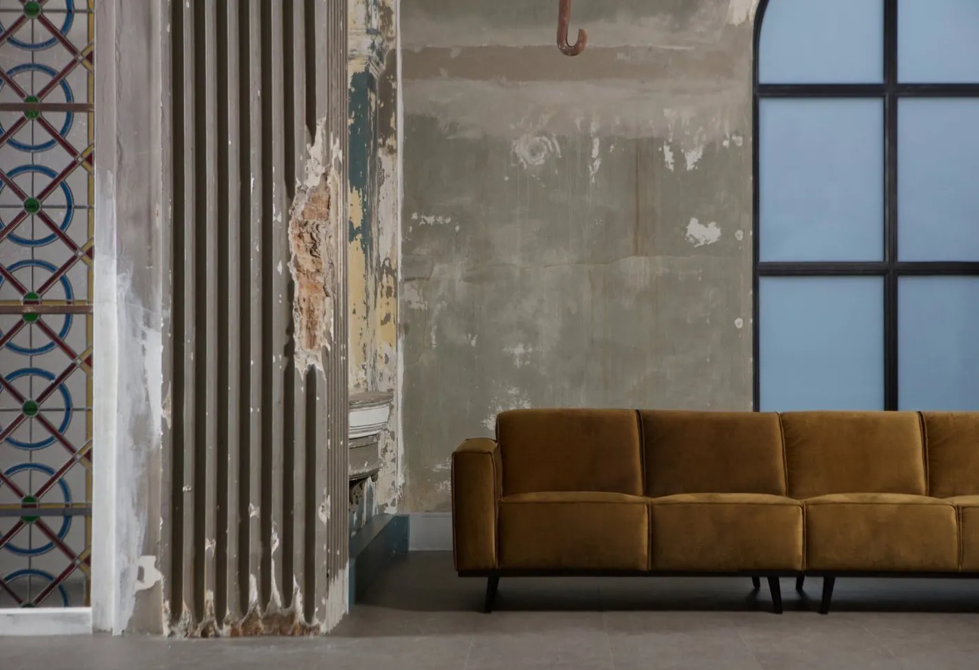 Hot WOOOD Statement 4-zitsbank Honey Yellow