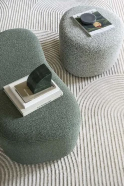 Outlet Montèl Stone Poef Turtle, Ivory
