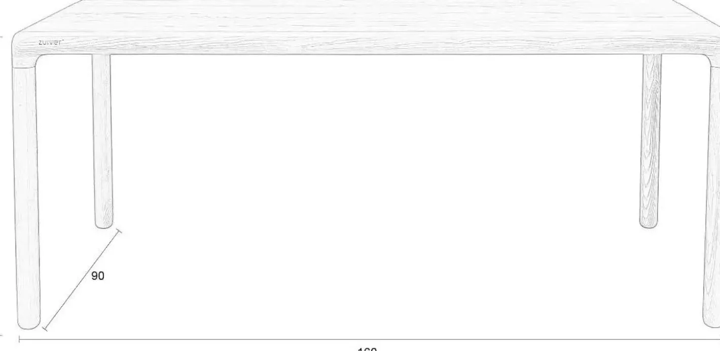 New Zuiver Storm Natural Eettafel Naturel