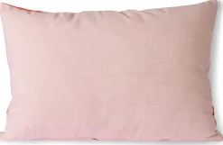 Online HKLIVING Striped Velvet Koraal Sierkussen Rood, Roze