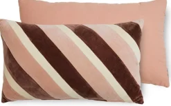 Clearance HKLIVING Striped Velvet Sierkussen Rose