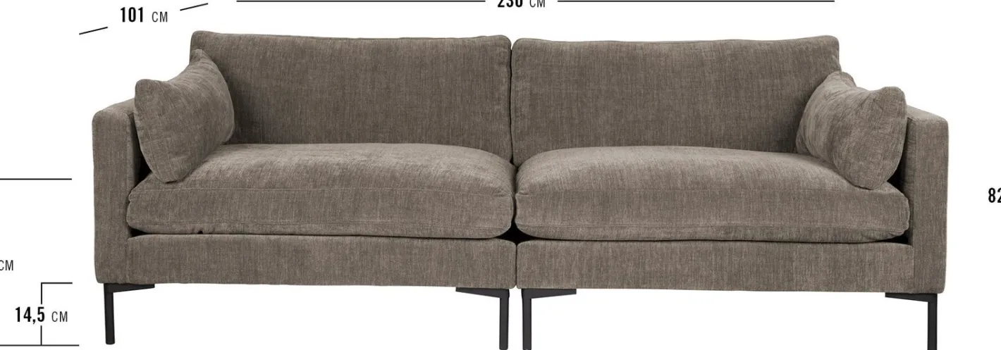 Clearance Zuiver Summer 3-Zitsbank Coffee