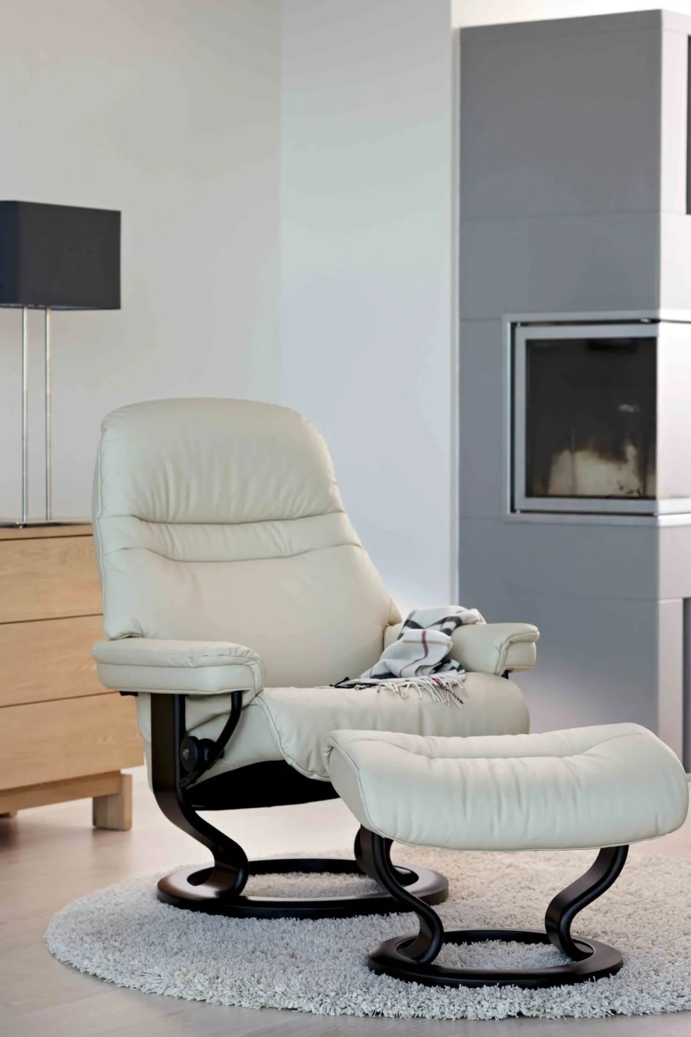 Hot Stressless Sunrise Relaxfauteuil Zwart