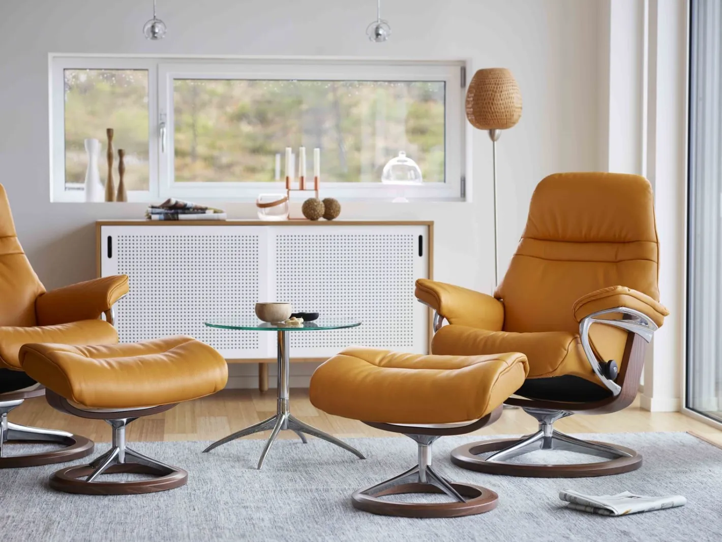 Hot Stressless Sunrise Relaxfauteuil Zwart