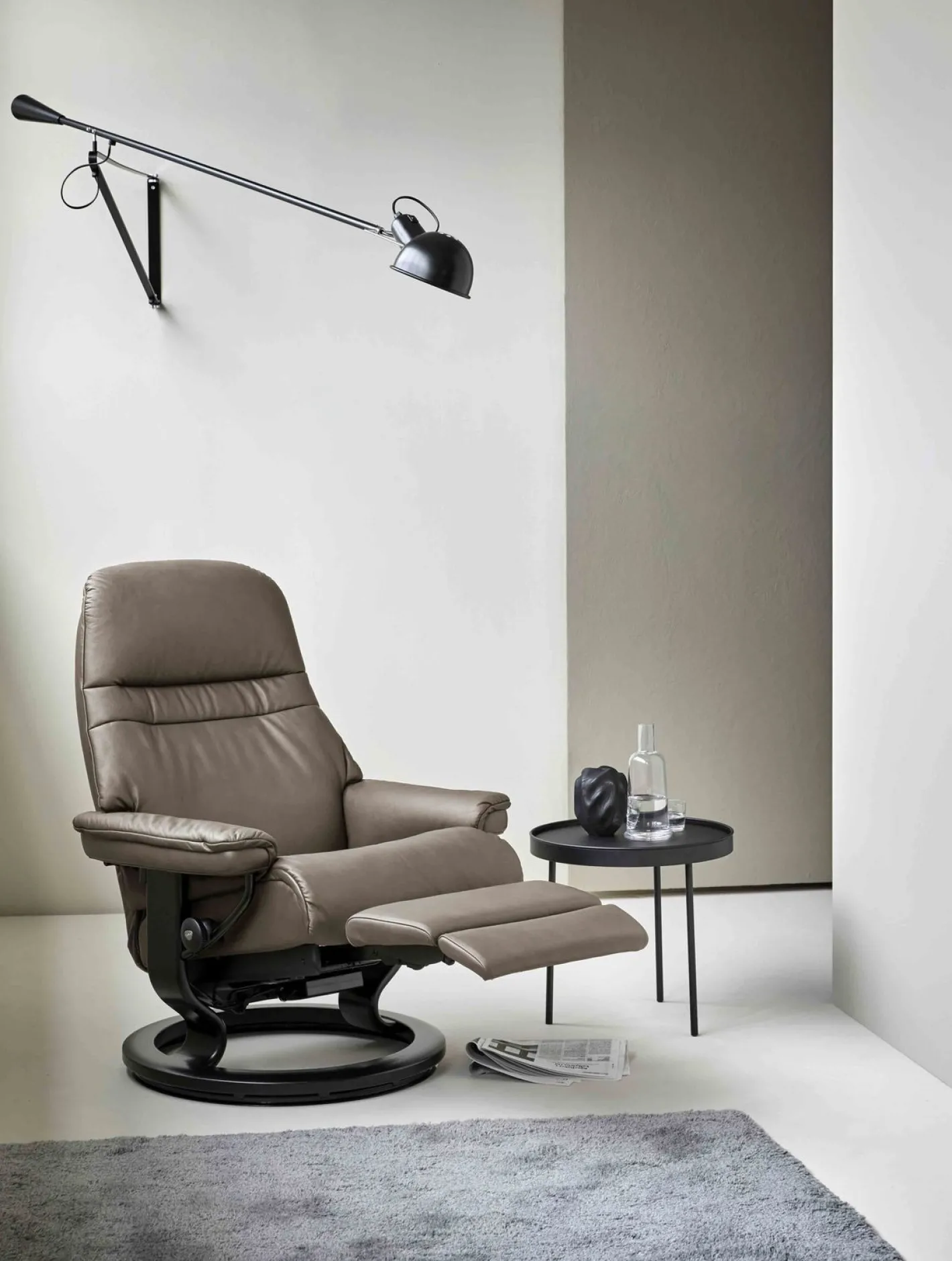 Hot Stressless Sunrise Relaxfauteuil Zwart