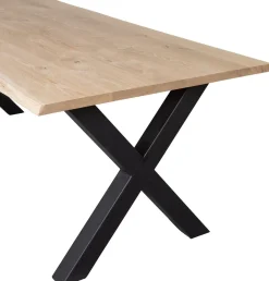 Clearance WOOOD Tablo Boomstam X-poot Eettafel Naturel