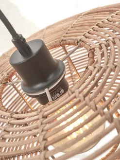 Outlet Good&Mojo Tanami Disc S Vloerlamp White, Natural, Grey