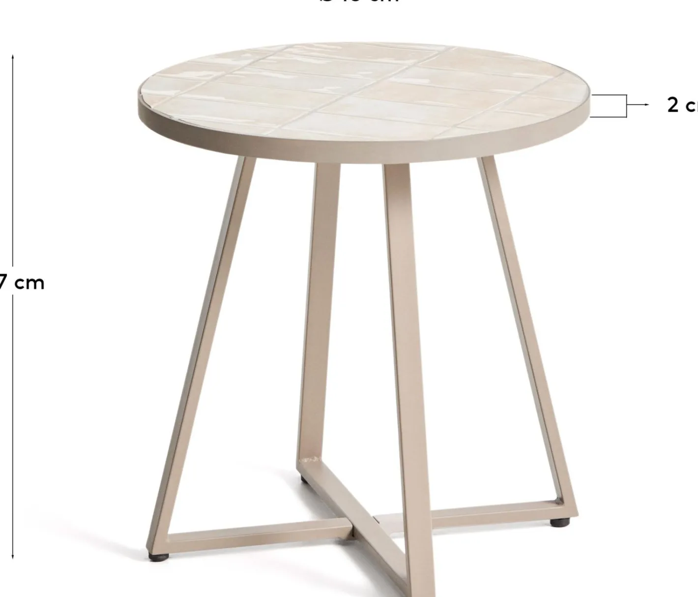 Hot Kave Home Tella Bijzettafel Beige