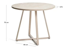 New Kave Home Tella Outdoor Bistrotafel Beige