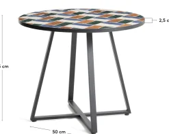 Online Kave Home Tella Outdoor Bistrotafel Grafiet, Multi