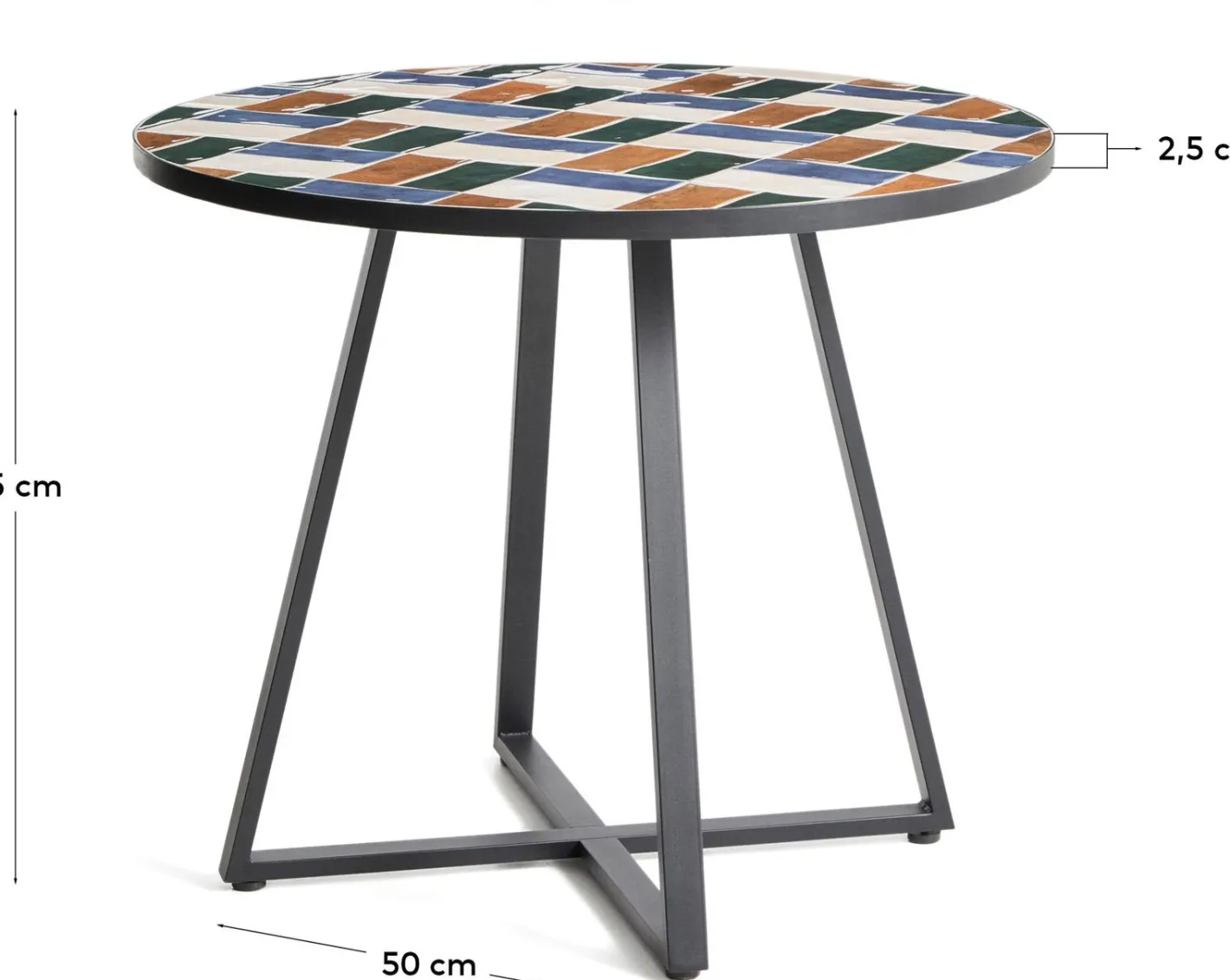 Online Kave Home Tella Outdoor Bistrotafel Grafiet, Multi