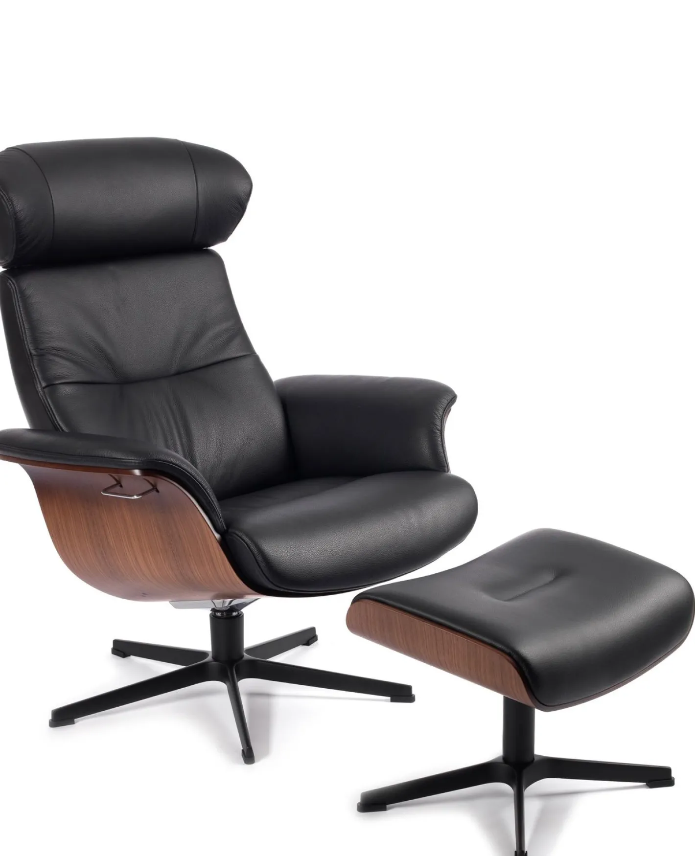 Outlet Eijerkamp Collectie Time Out Hoog Relaxfauteuil + Hocker Black
