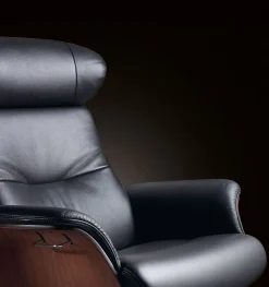 Outlet Eijerkamp Collectie Time Out Hoog Relaxfauteuil + Hocker Black