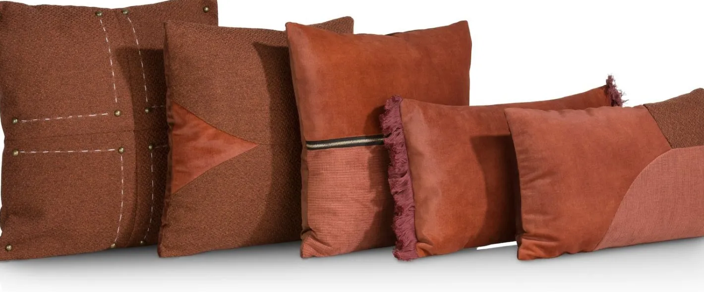 Sale COCO maison Timeless set van 5 Sierkussen Koper
