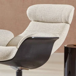 New Eijerkamp Collectie Time-Out Beige Relaxfauteuil + Hocker Beige, Black