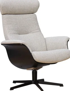 New Eijerkamp Collectie Time-Out Beige Relaxfauteuil + Hocker Beige, Black