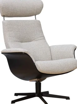 Outlet Eijerkamp Collectie Time-Out Beige Relaxfauteuil + Hocker Beige, Black