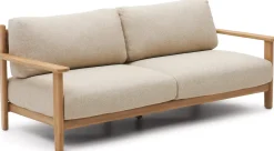 New Kave Home Tirant Outdoor 3-Zitsbank Naturel, Beige