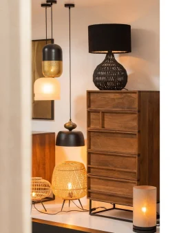 Hot WOOOD Tirsa Hanglamp Black, Brass