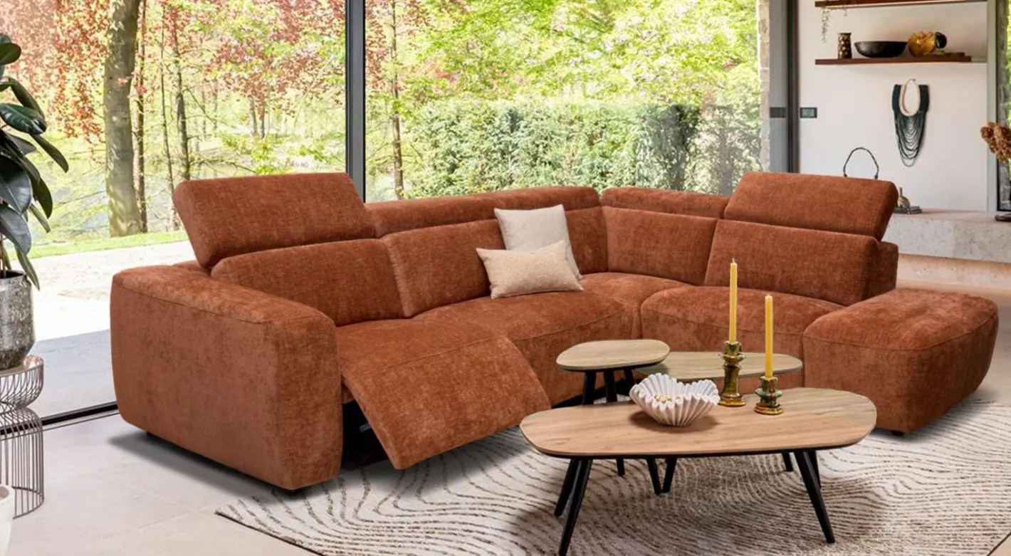 New Henders en Hazel Tobarra Hoekbank Koper