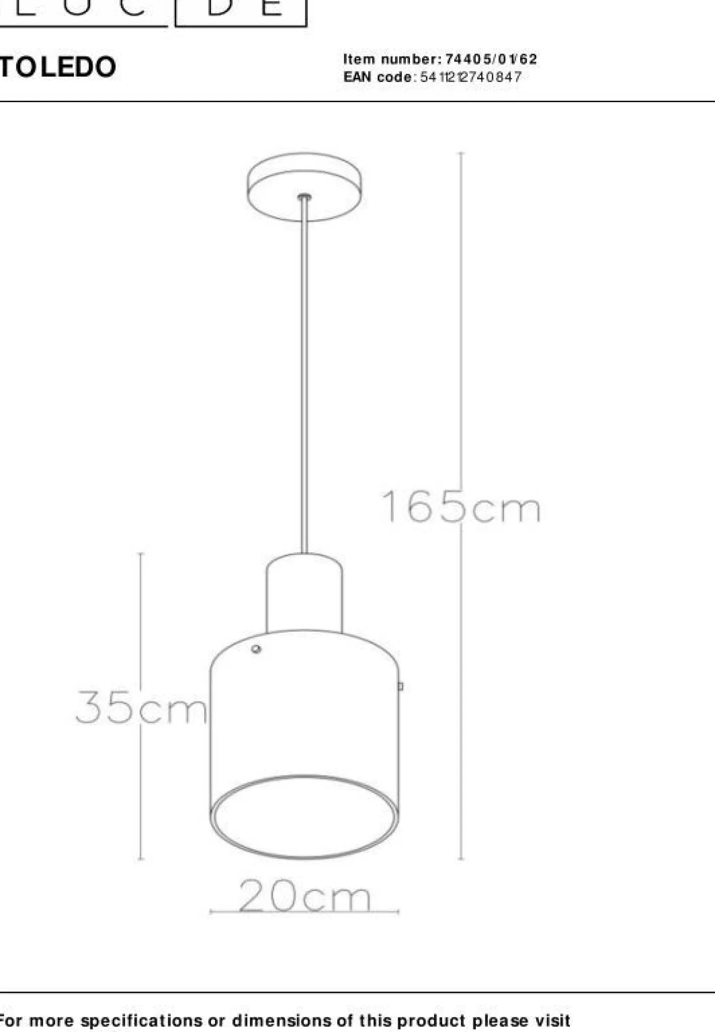 Best Lucide Toledo Hanglamp Koper