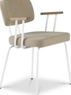 Outlet Eijerkamp Collectie Tom Onderstel Wit Armstoel Stone, Tabacco