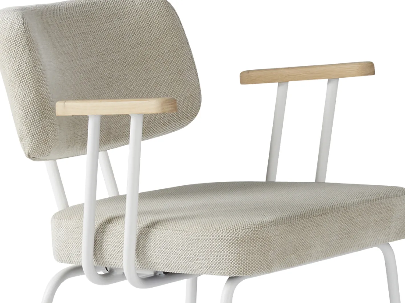 Clearance Eijerkamp Collectie Tom Onderstel Wit Armstoel Natural, Groove