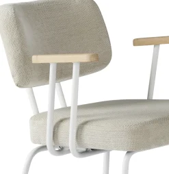 Clearance Eijerkamp Collectie Tom Onderstel Wit Armstoel Natural, Groove