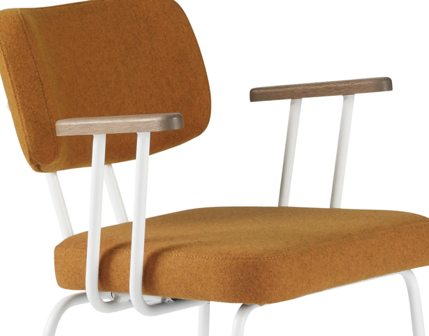 New Eijerkamp Collectie Tom Onderstel Wit Armstoel Marroc, Tabacco