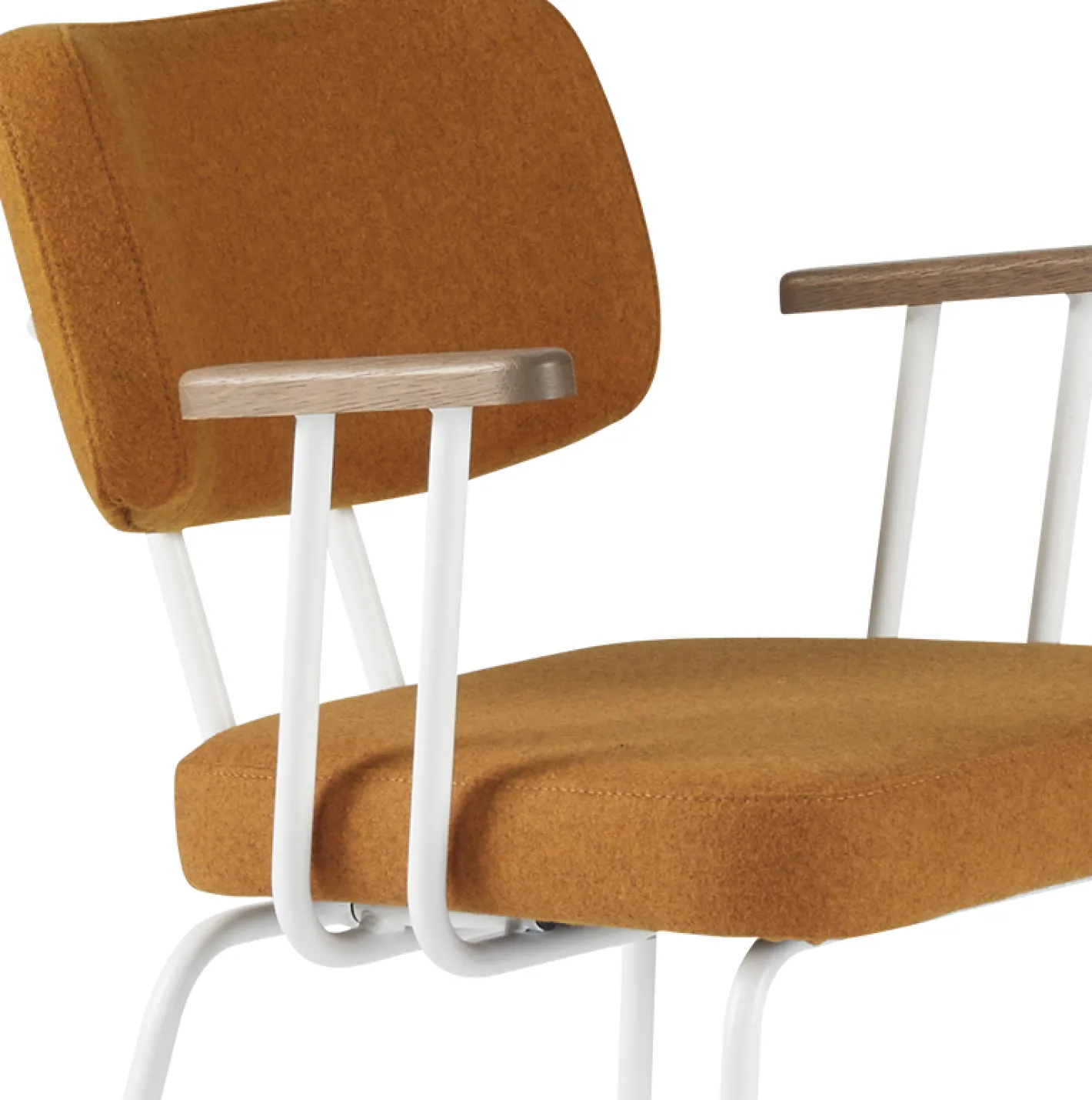 New Eijerkamp Collectie Tom Onderstel Wit Armstoel Marroc, Tabacco