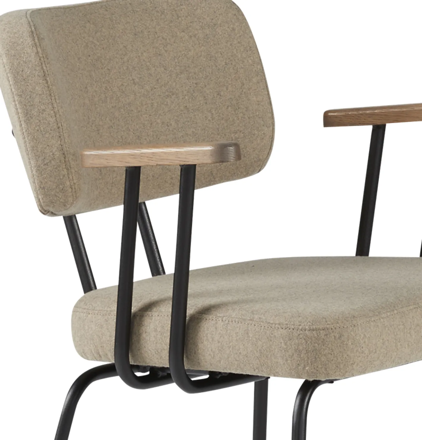 New Eijerkamp Collectie Tom Onderstel Zwart Armstoel Stone, Tabacco