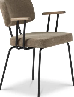 New Eijerkamp Collectie Tom Onderstel Zwart Armstoel Brown, Tabacco