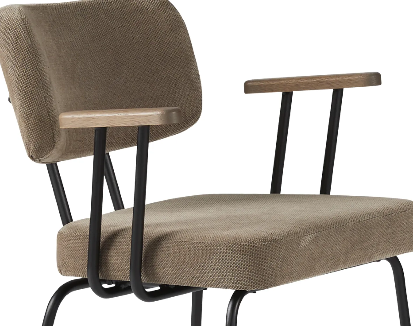New Eijerkamp Collectie Tom Onderstel Zwart Armstoel Brown, Tabacco