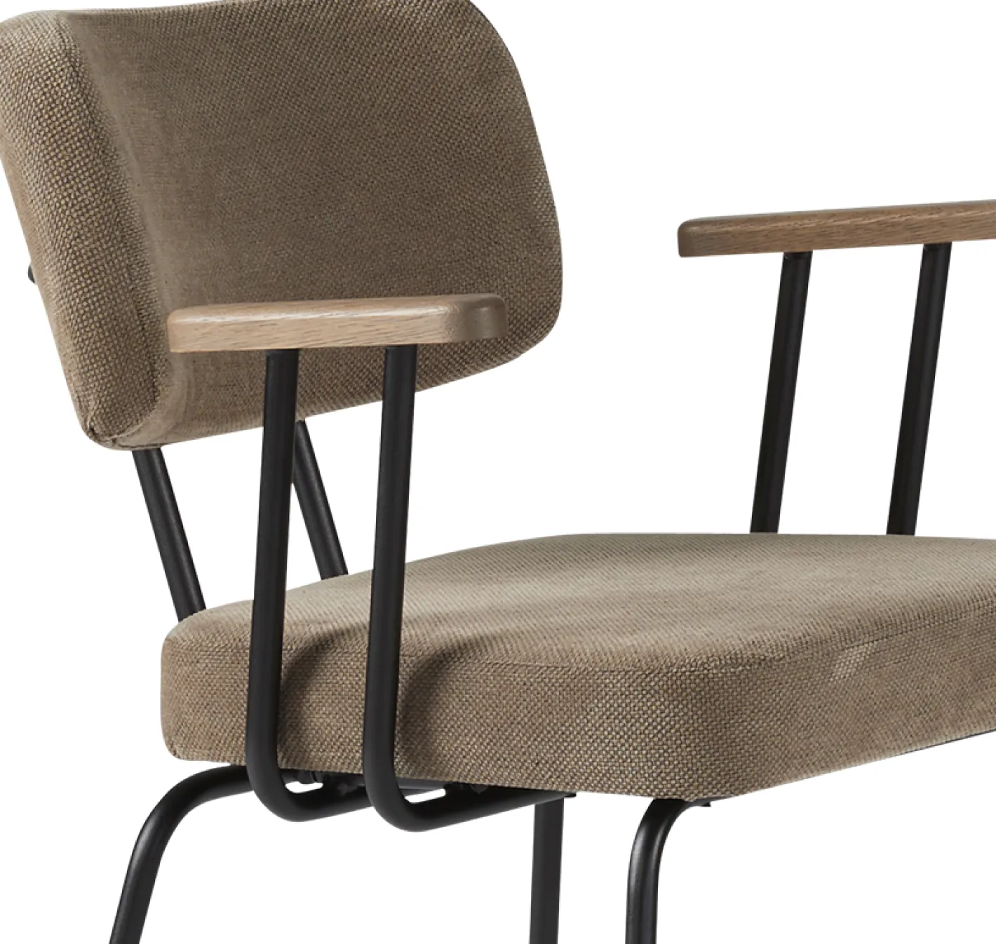 New Eijerkamp Collectie Tom Onderstel Zwart Armstoel Brown, Tabacco