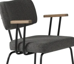 Clearance Eijerkamp Collectie Tom Onderstel Zwart Armstoel Antracite, Tabacco