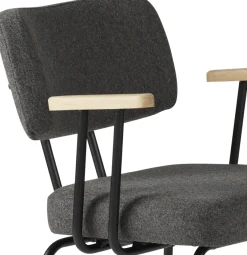 Clearance Eijerkamp Collectie Tom Onderstel Zwart Armstoel Antracite, Groove