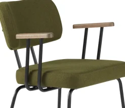 Eijerkamp Collectie Tom Onderstel Zwart Armstoel Green, Tabacco