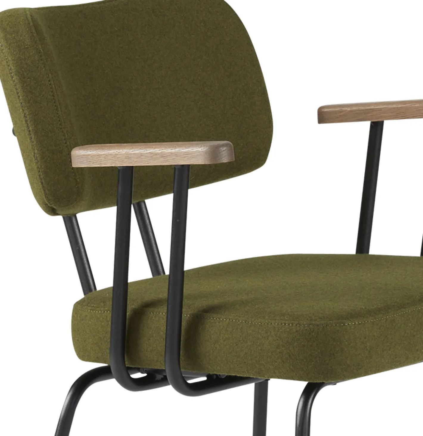 Eijerkamp Collectie Tom Onderstel Zwart Armstoel Green, Tabacco
