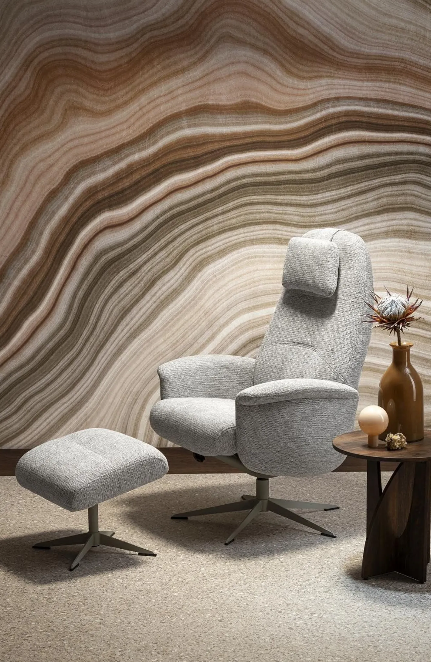 XOOON Tonale Relaxfauteuil Kiezel