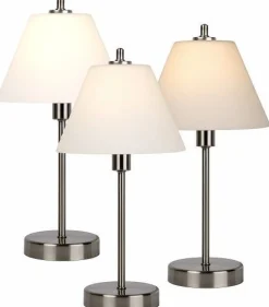 Outlet Lucide Touch Tafellamp Chroom, Wit