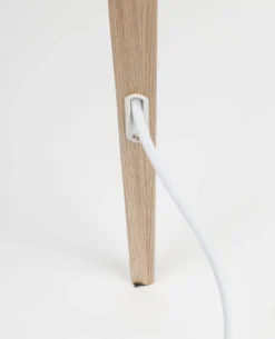Clearance Zuiver Tripod Wood Vloerlamp White