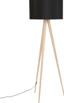 Hot Zuiver Tripod Wood Vloerlamp Black