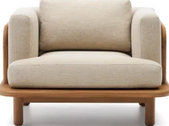 New Kave Home Turqueta Outdoor Fauteuil Bruin, Beige