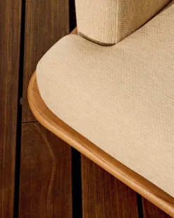 New Kave Home Turqueta Outdoor Fauteuil Bruin, Beige