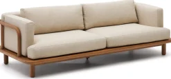 Clearance Kave Home Turqueta Outdoor 3-Zitsbank Bruin, Beige