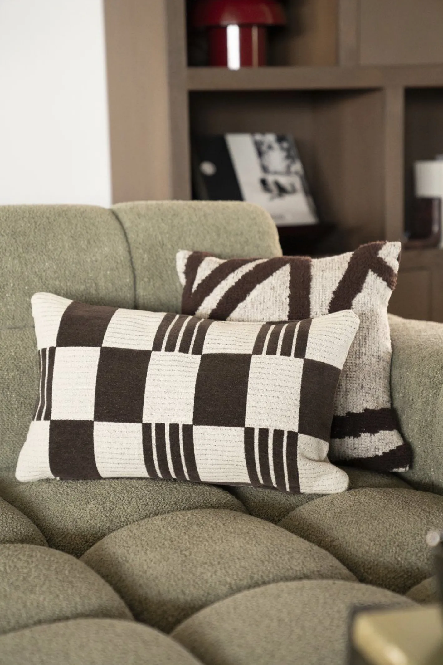 New By Boo Twist Rechthoekig Kussen Brown