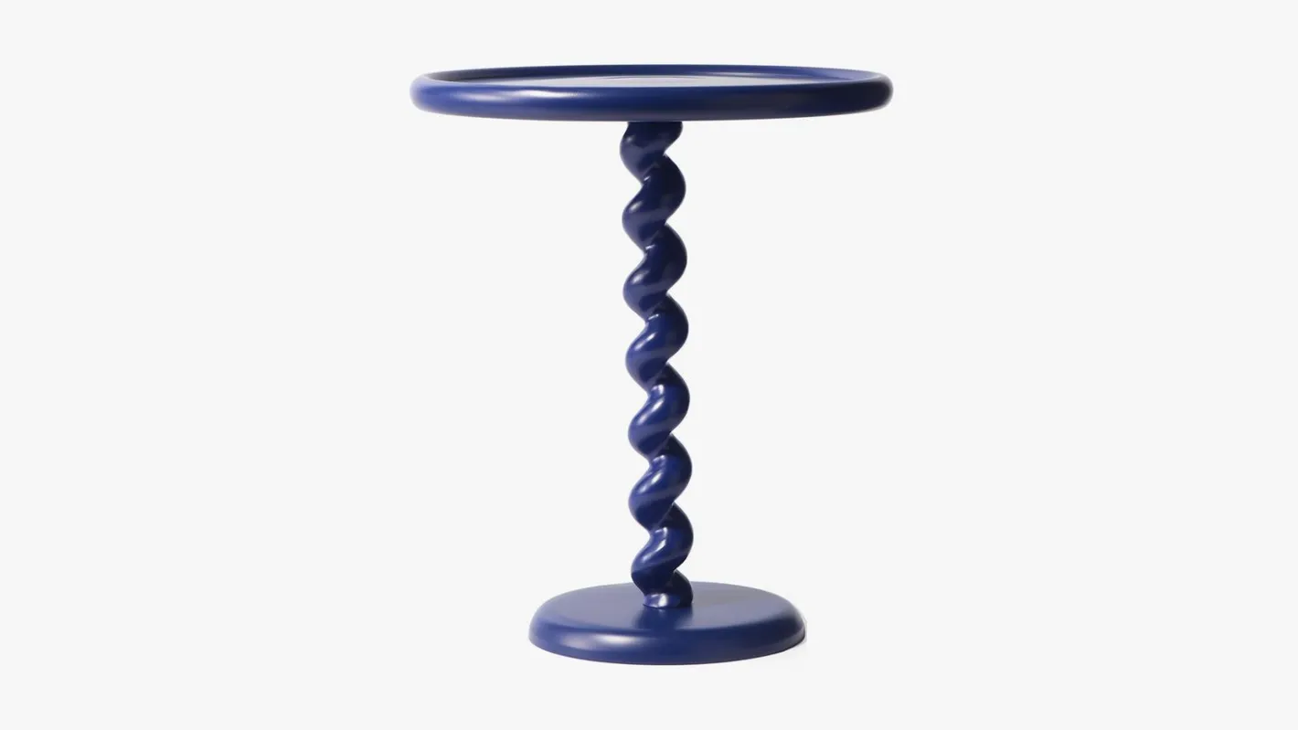 Clearance POLSPOTTEN Twister Bijzettafel Donker Blauw