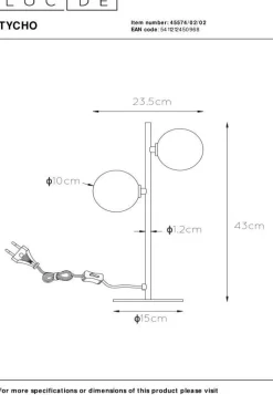 Lucide Tycho Tafellamp Goud