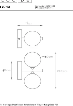 Sale Lucide Tycho Wandlamp Zwart
